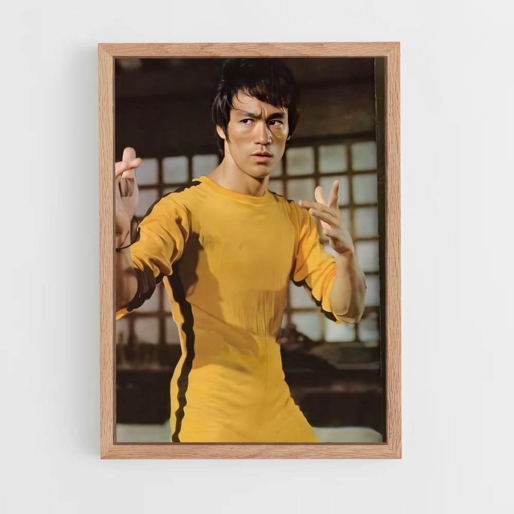 bruce-lee-7 cadre Bois clair
