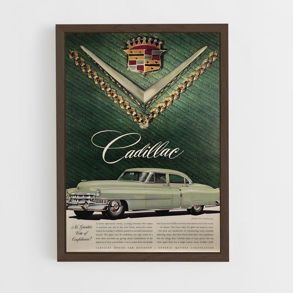 cadillac-3 cadre Bois foncé