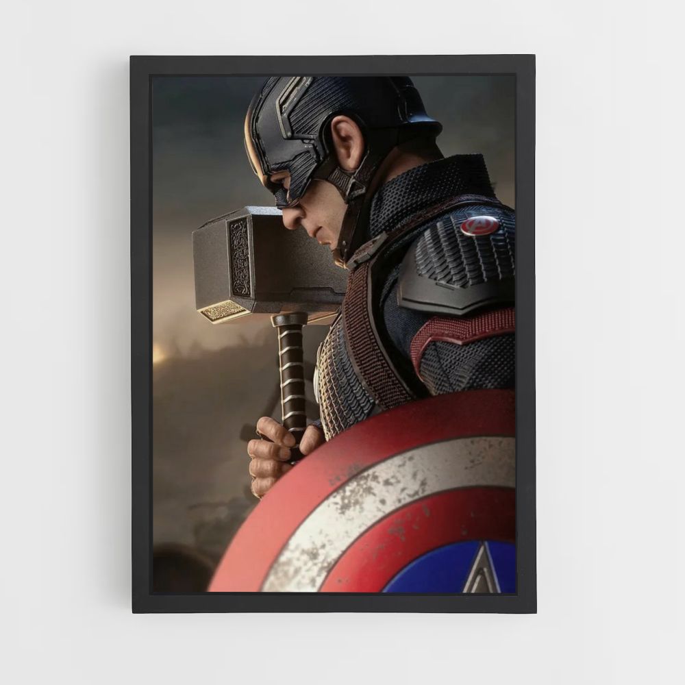 Pôster Capitão América Mjolnir