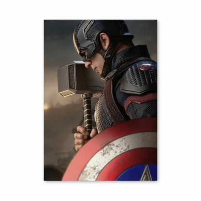 Pôster Capitão América Mjolnir