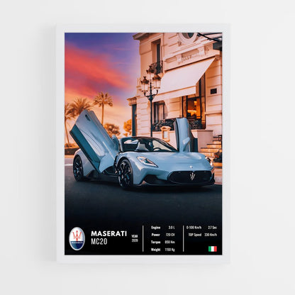 car-posters-8 cadre Blanc