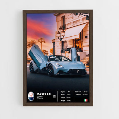 car-posters-8 cadre Bois foncé