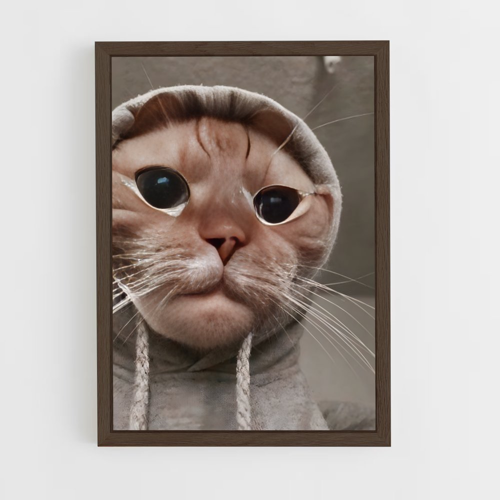 cat-7 cadre Bois foncé