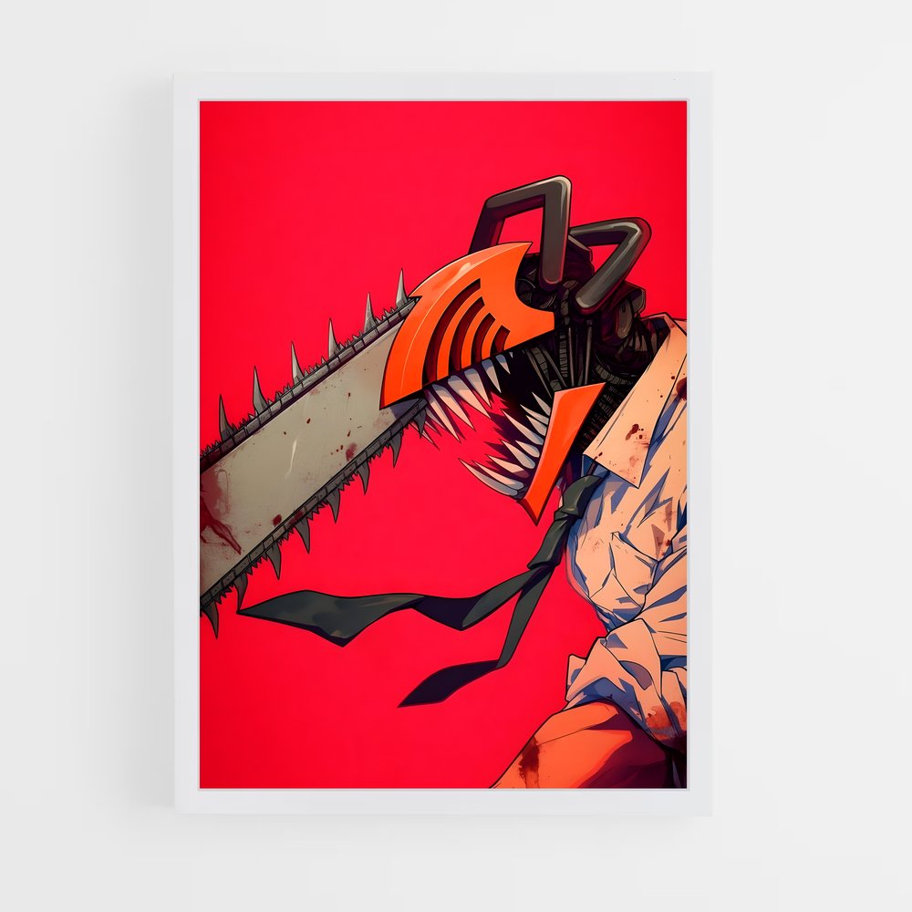 chainsaw-man-13 cadre Blanc