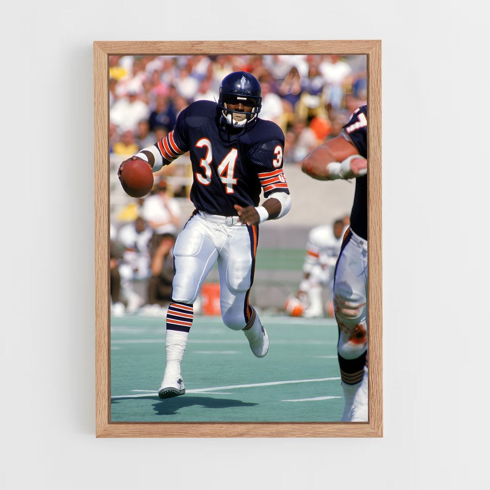 chicago-bears-6 cadre Bois clair
