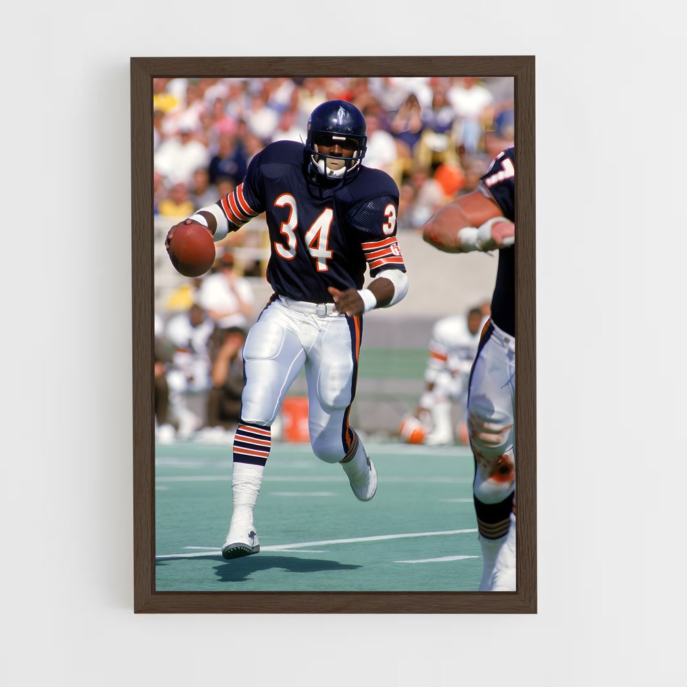 chicago-bears-6 cadre Bois foncé