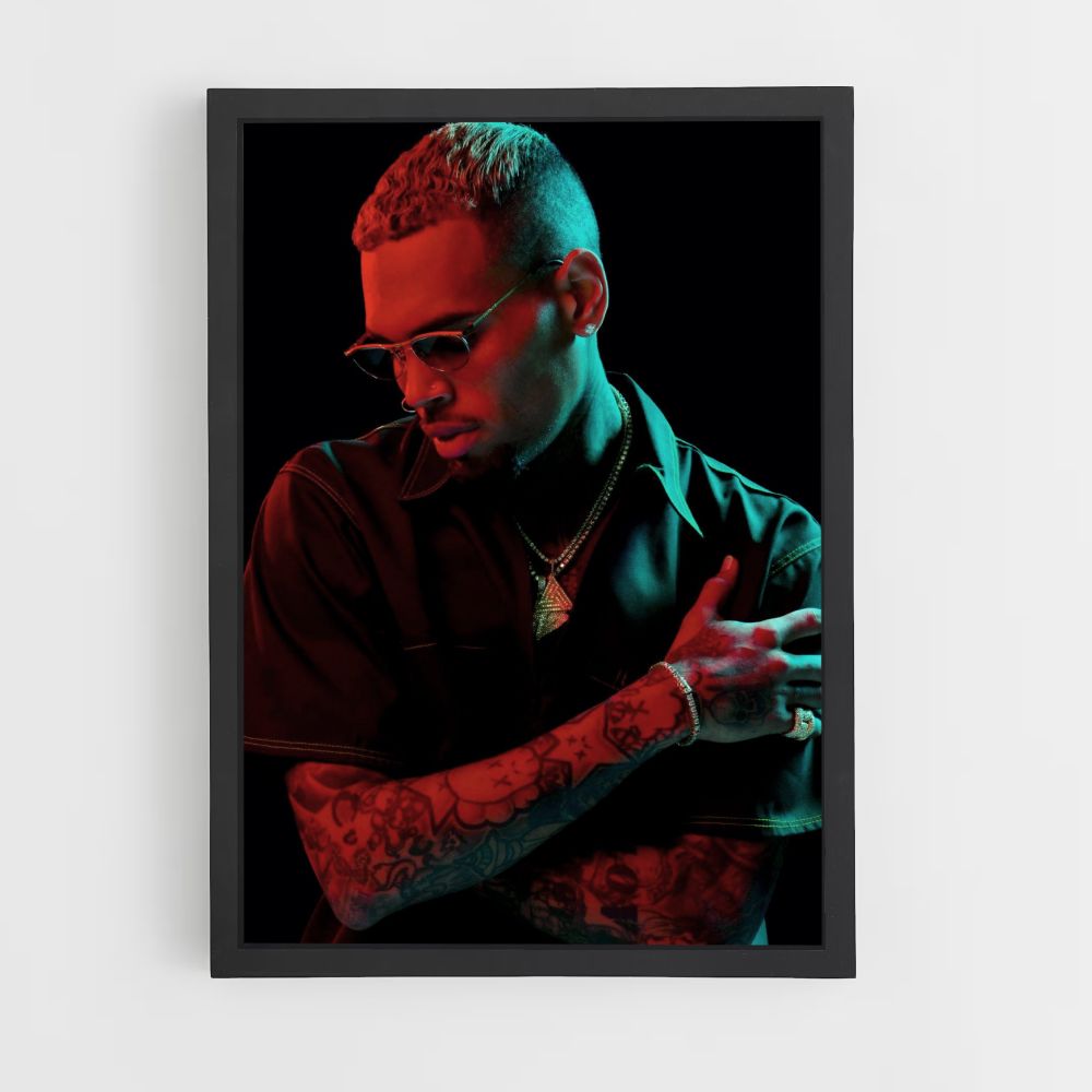 Pôster escuro de Chris Brown