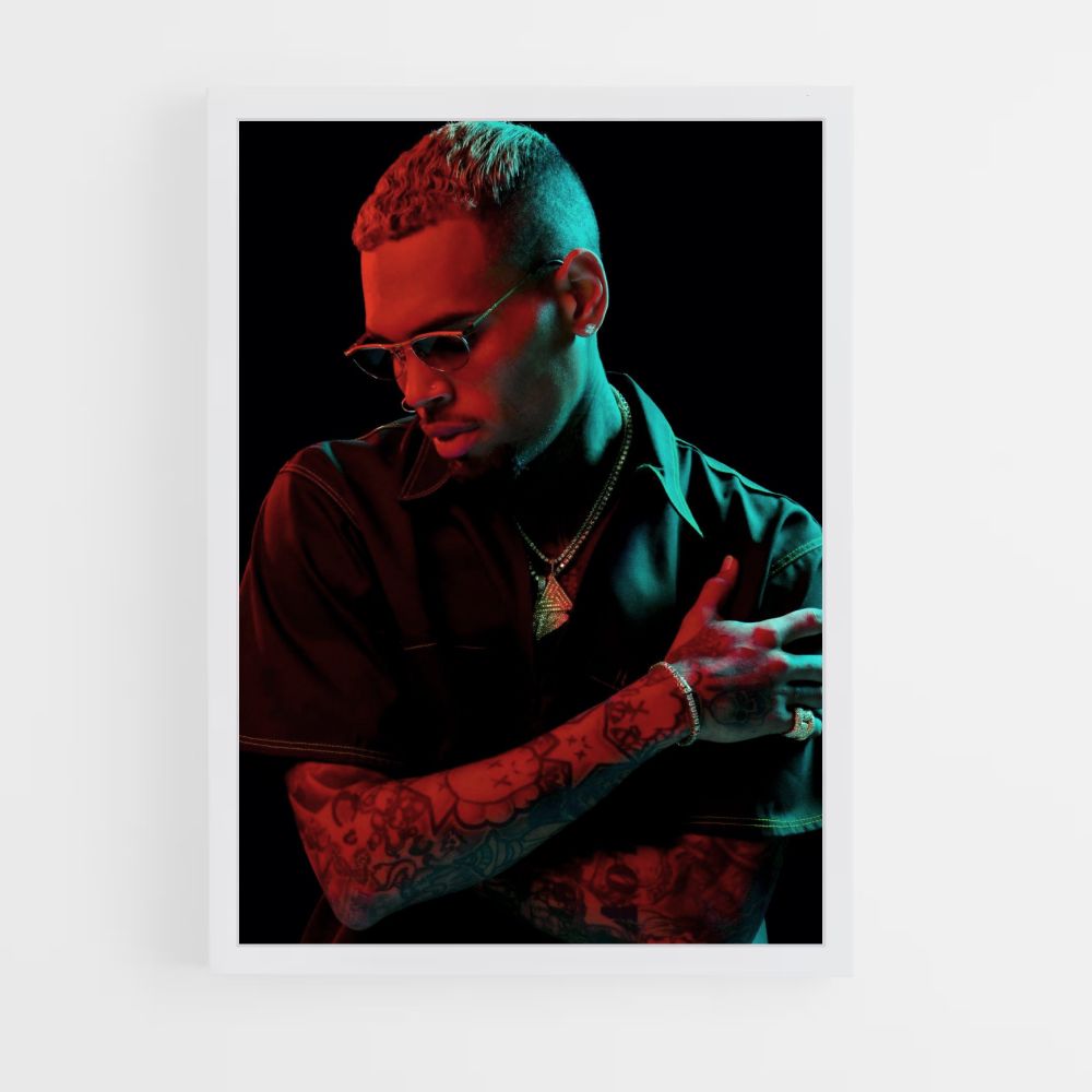 Pôster escuro de Chris Brown