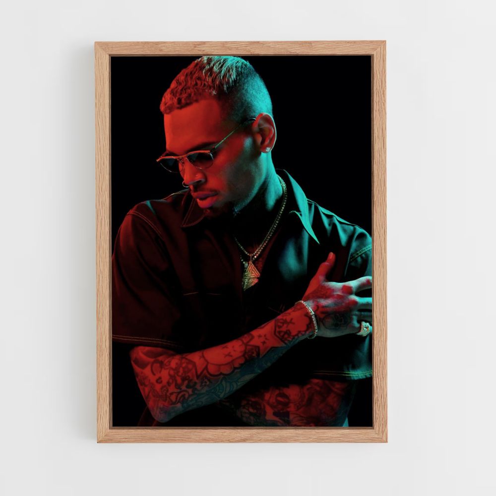 Pôster escuro de Chris Brown