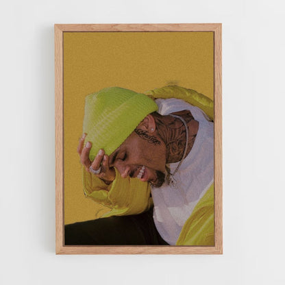 Pôster Chris Brown Amarelo