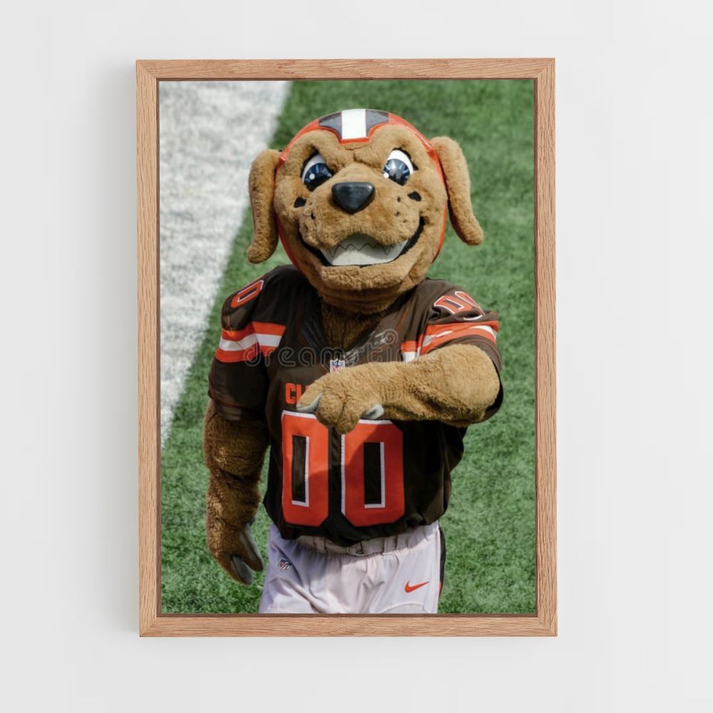 Pôster Mascote do Cleveland Browns