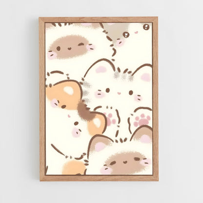 cute-animals-18 cadre Bois clair