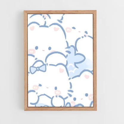 cute-animals-21 cadre Bois clair