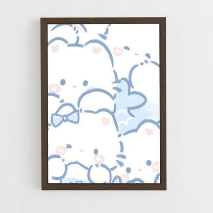 cute-animals-21 cadre Bois foncé