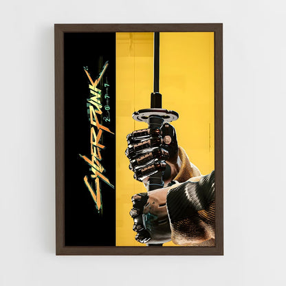 cyberpunk-19 cadre Bois foncé