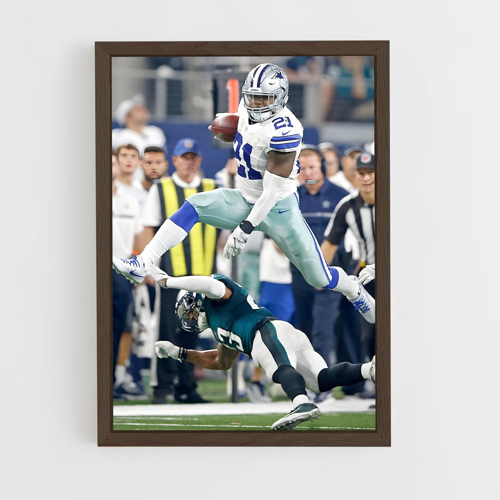 dallas-cowboys-4 cadre Bois foncé