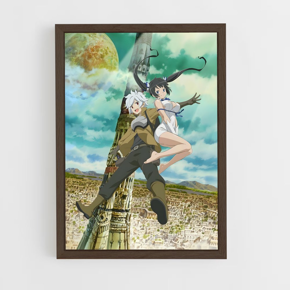 danmachi-5 cadre Bois foncé