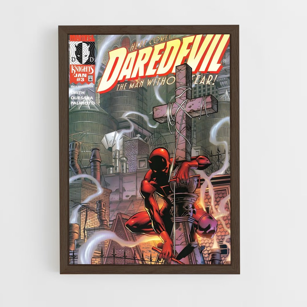 daredevil-12 cadre Bois foncé