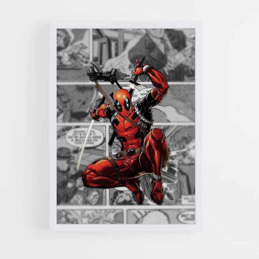 Pôster em quadrinhos de Deadpool