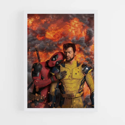 Pôster Explosão de Deadpool Wolverine