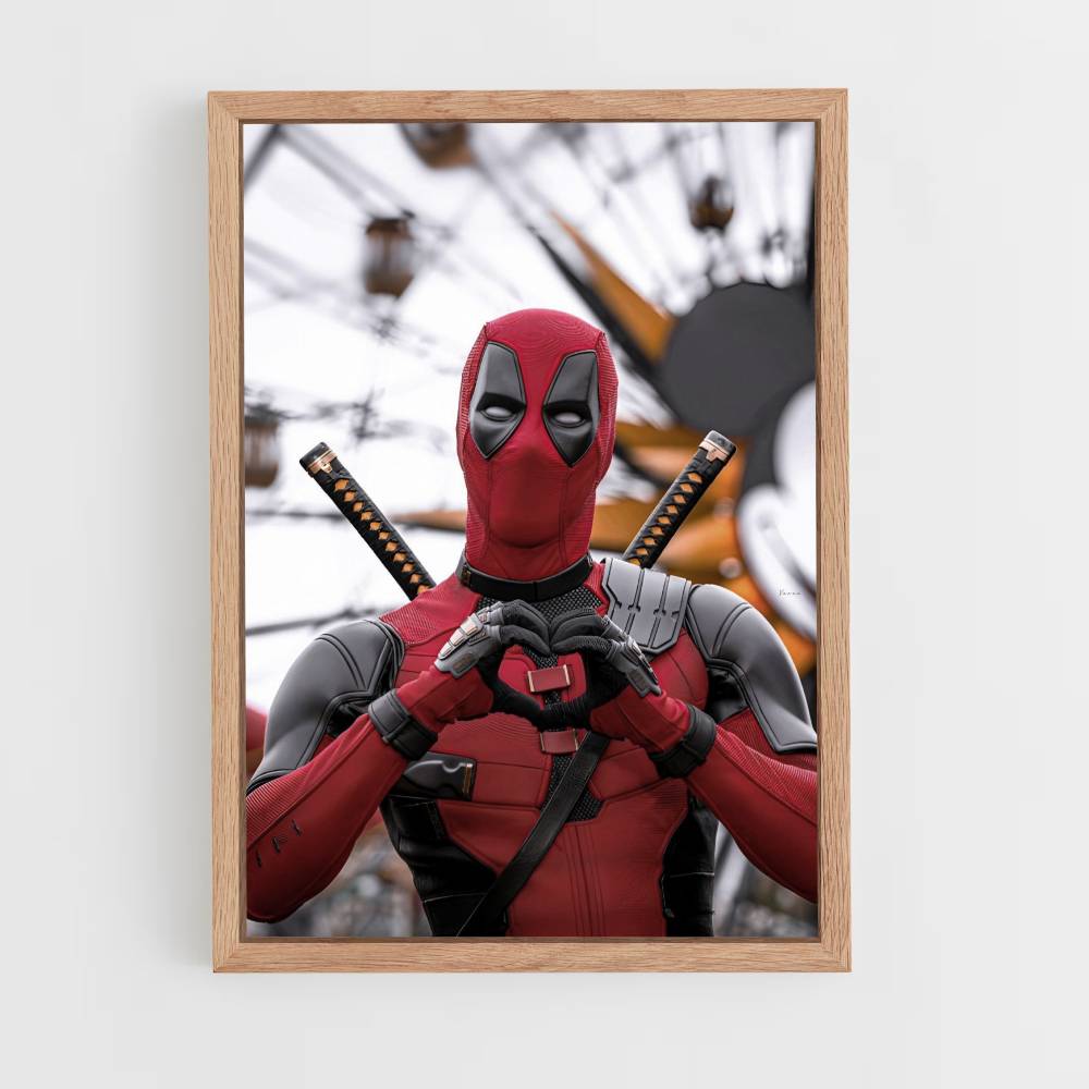 Pôster Coração Deadpool