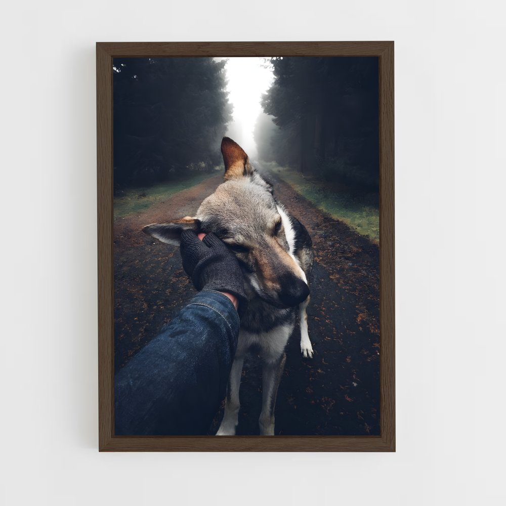 dog-4 cadre Bois foncé