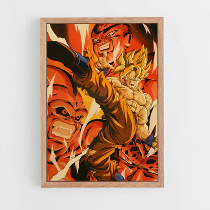 dragon-ball-10 cadre Bois clair