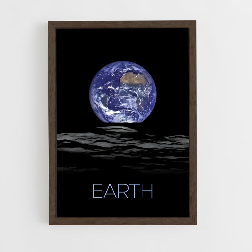 earth-8 cadre Bois foncé