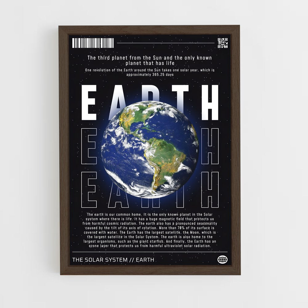 earth-9 cadre Bois foncé