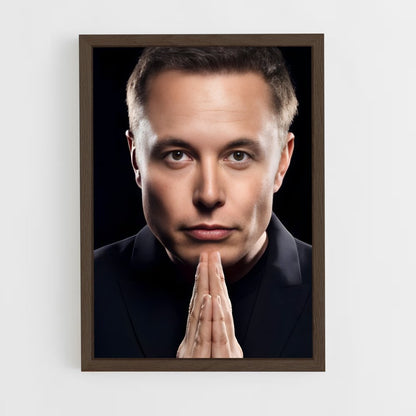 elon-musk-1 cadre Bois foncé
