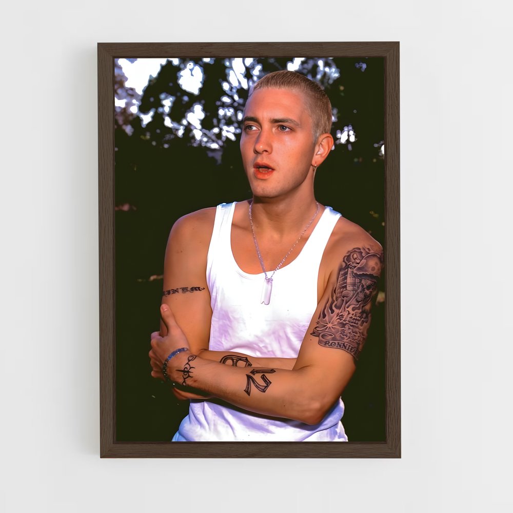 eminem-13 cadre Bois foncé