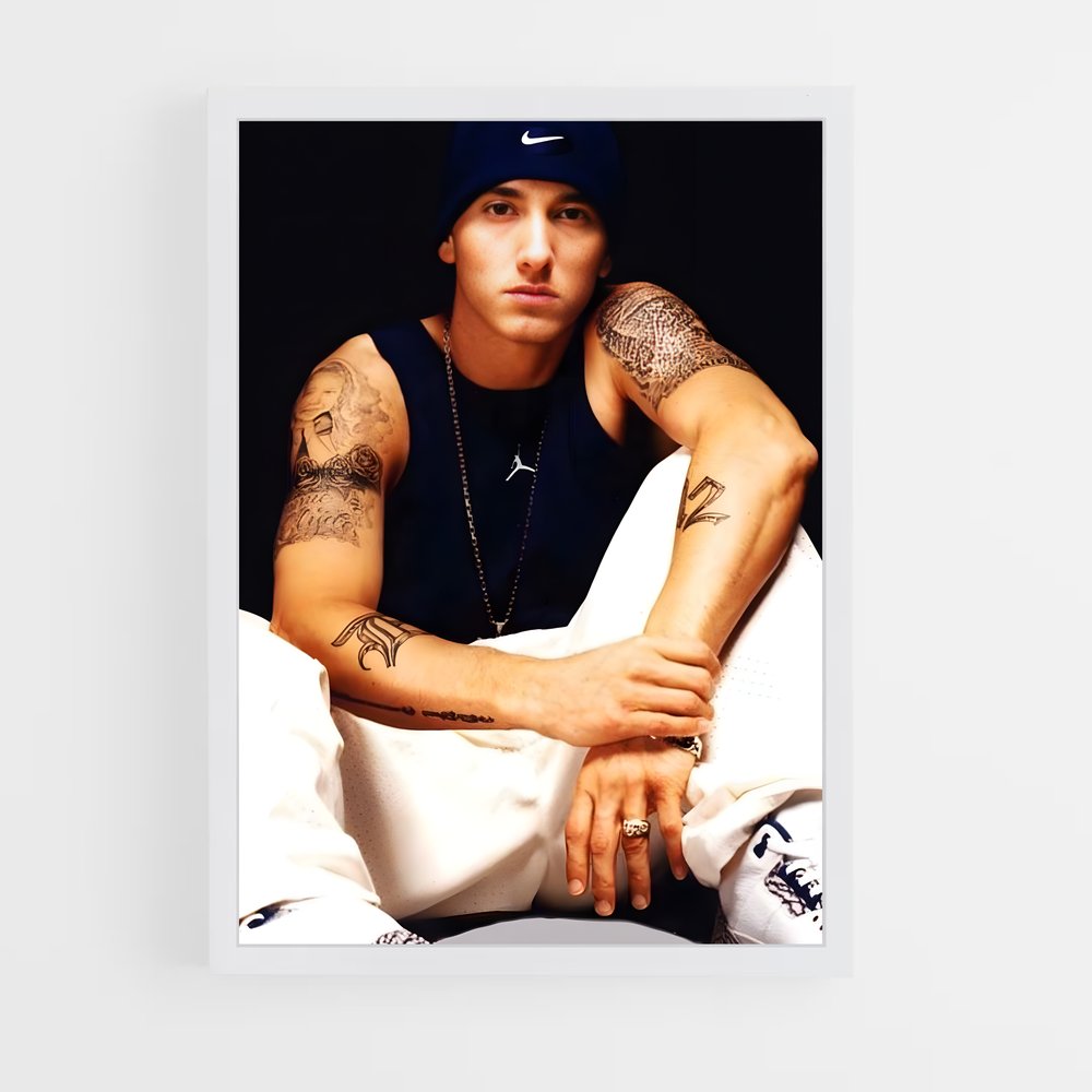 eminem-15 cadre Blanc