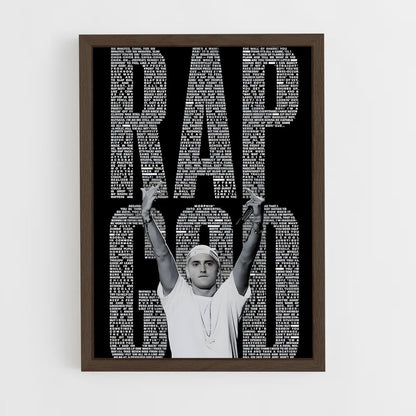 eminem-16 cadre Bois foncé
