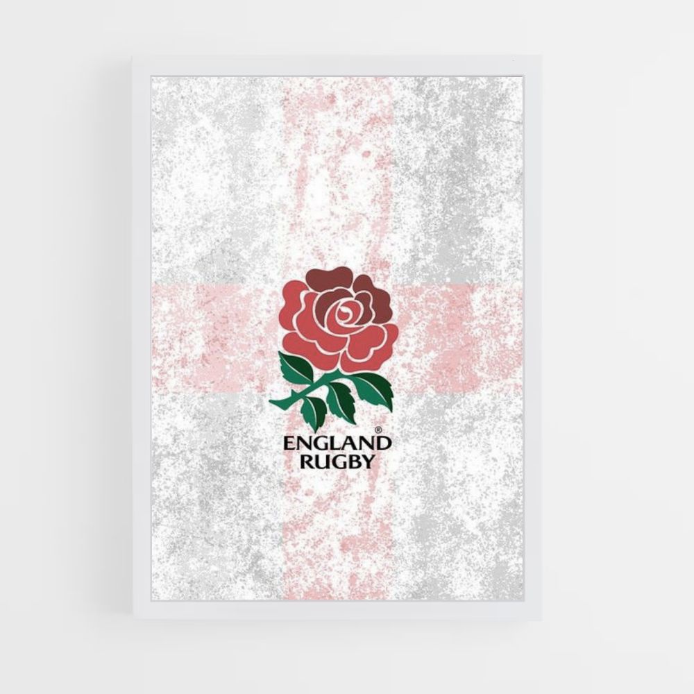 Pôster do logotipo do rugby da Inglaterra