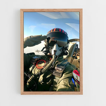 fighter-pilot-3 cadre Bois clair