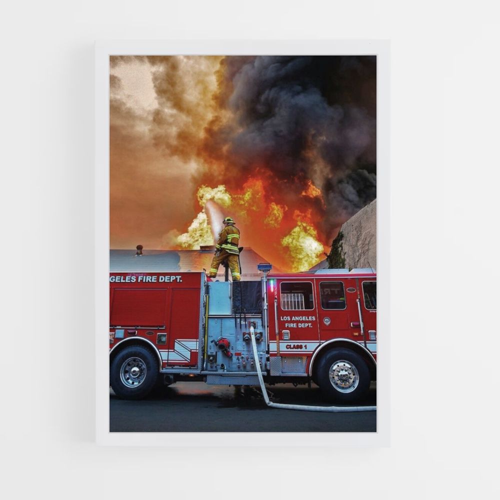 Póster Carro de Bombeiros