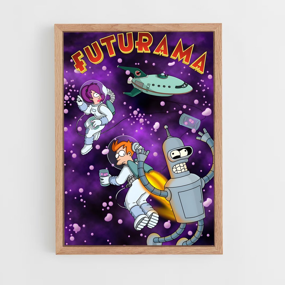 futurama-4 cadre Bois clair