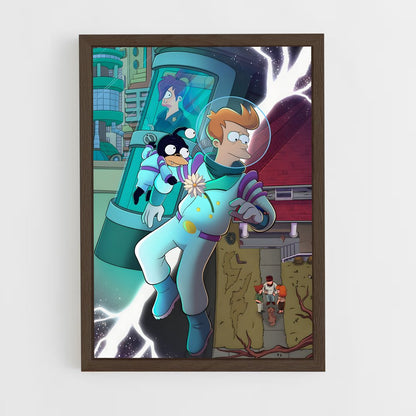 futurama-5 cadre Bois foncé