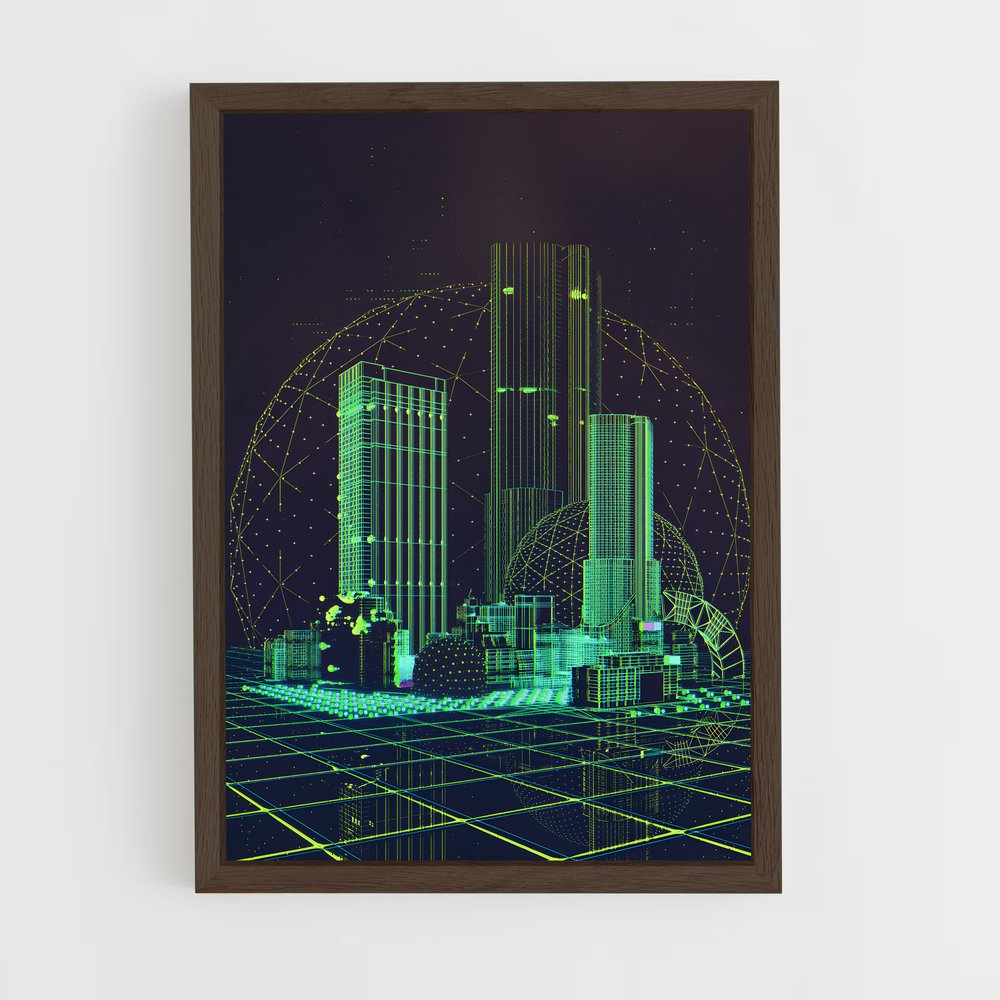 futurist-3 cadre Bois foncé