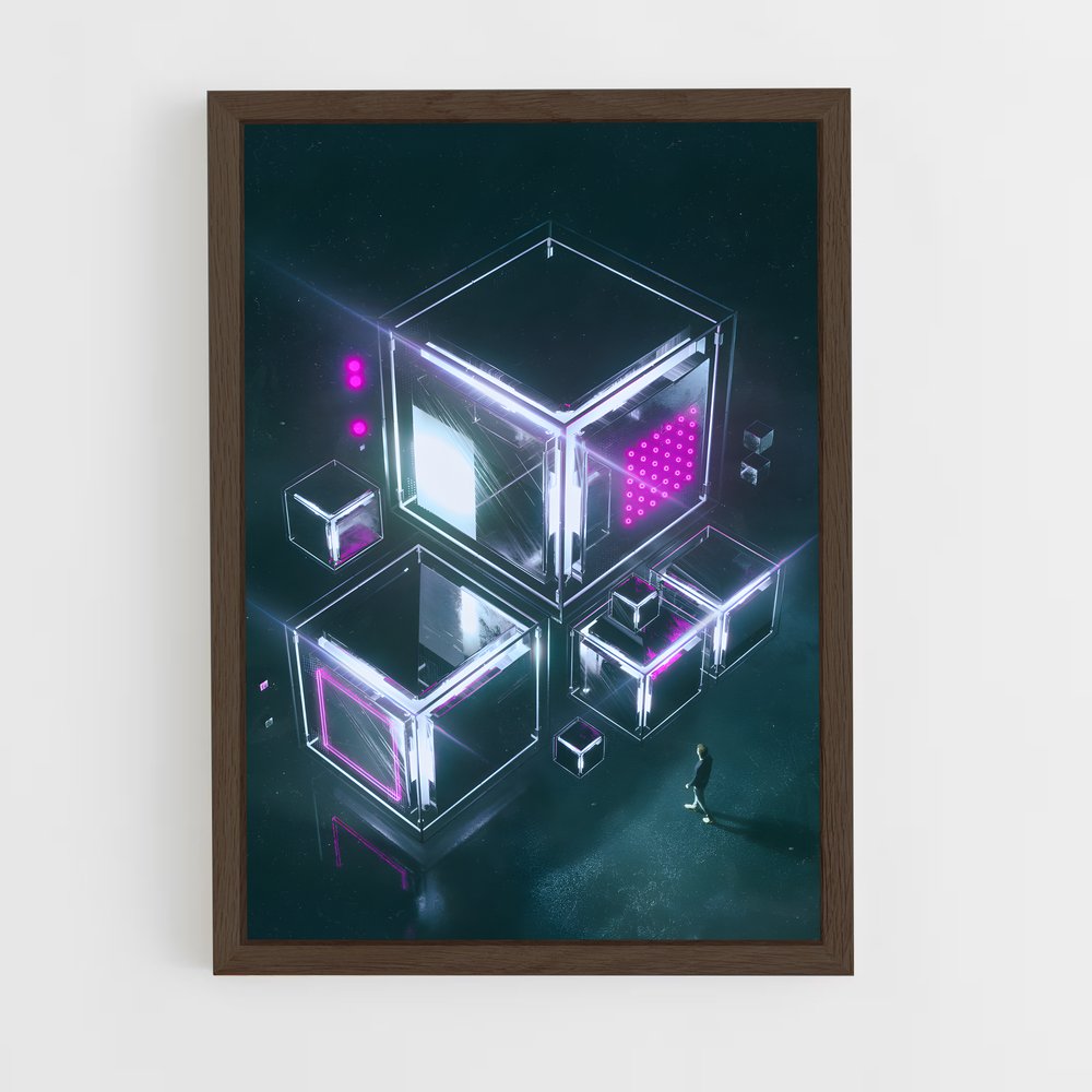 futurist-4 cadre Bois foncé