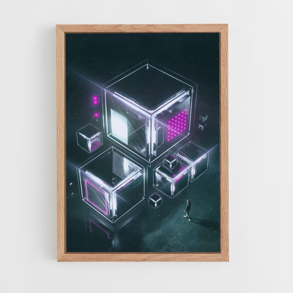 Póster Cubo Futurista