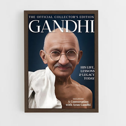 gandhi-6 cadre Bois foncé