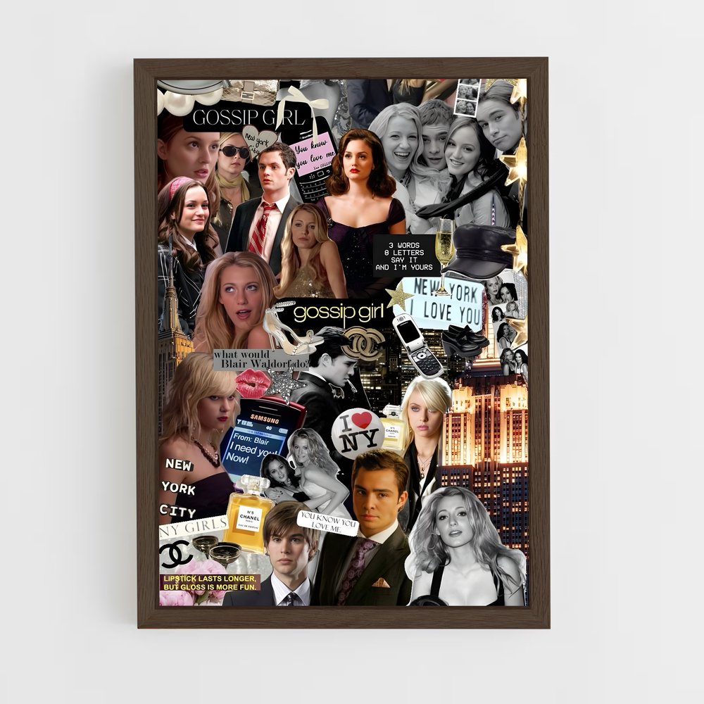 gossip-girl-8 cadre Bois foncé