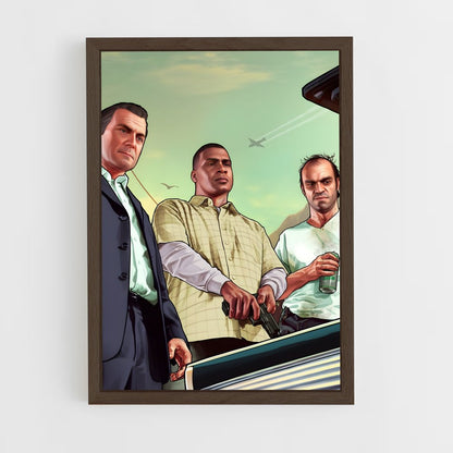 gta-v-12 cadre Bois foncé