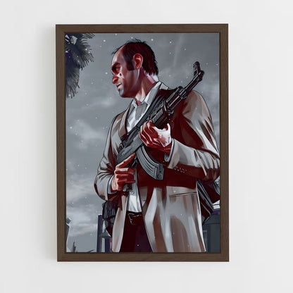 gta-v-4 cadre Bois foncé