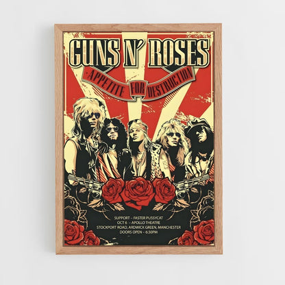 guns-n-roses-1 cadre Bois clair