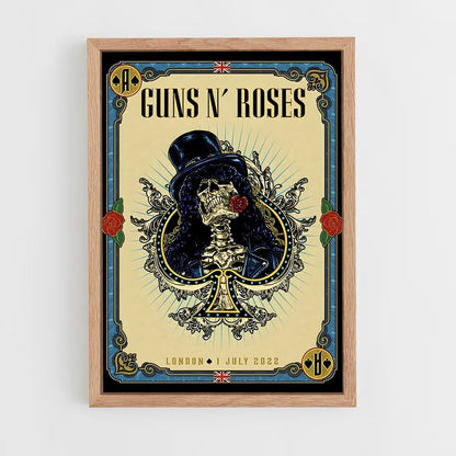 guns-n-roses-10 cadre Bois clair