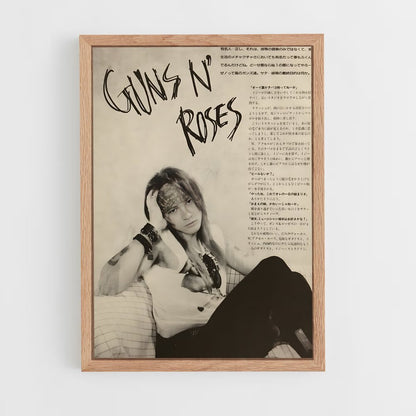 guns-n-roses-5 cadre Bois clair