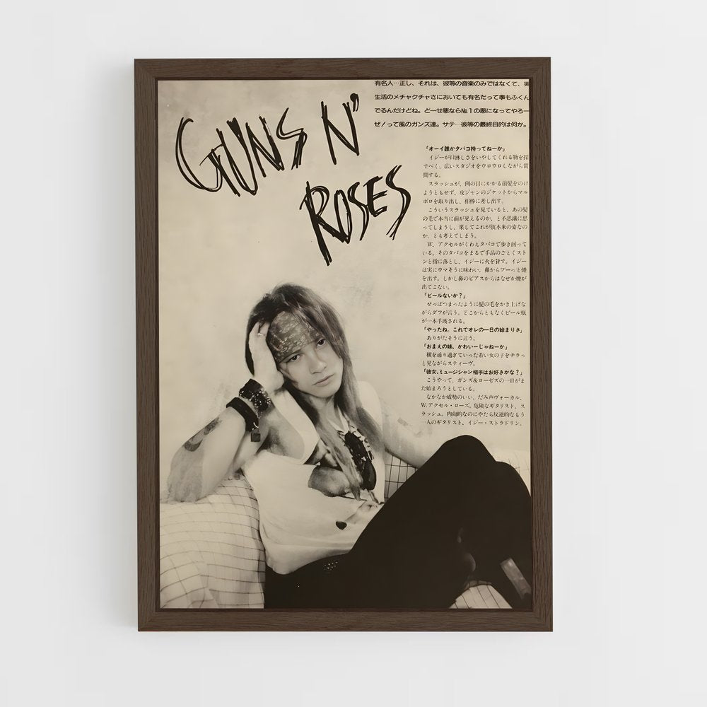 guns-n-roses-5 cadre Bois foncé