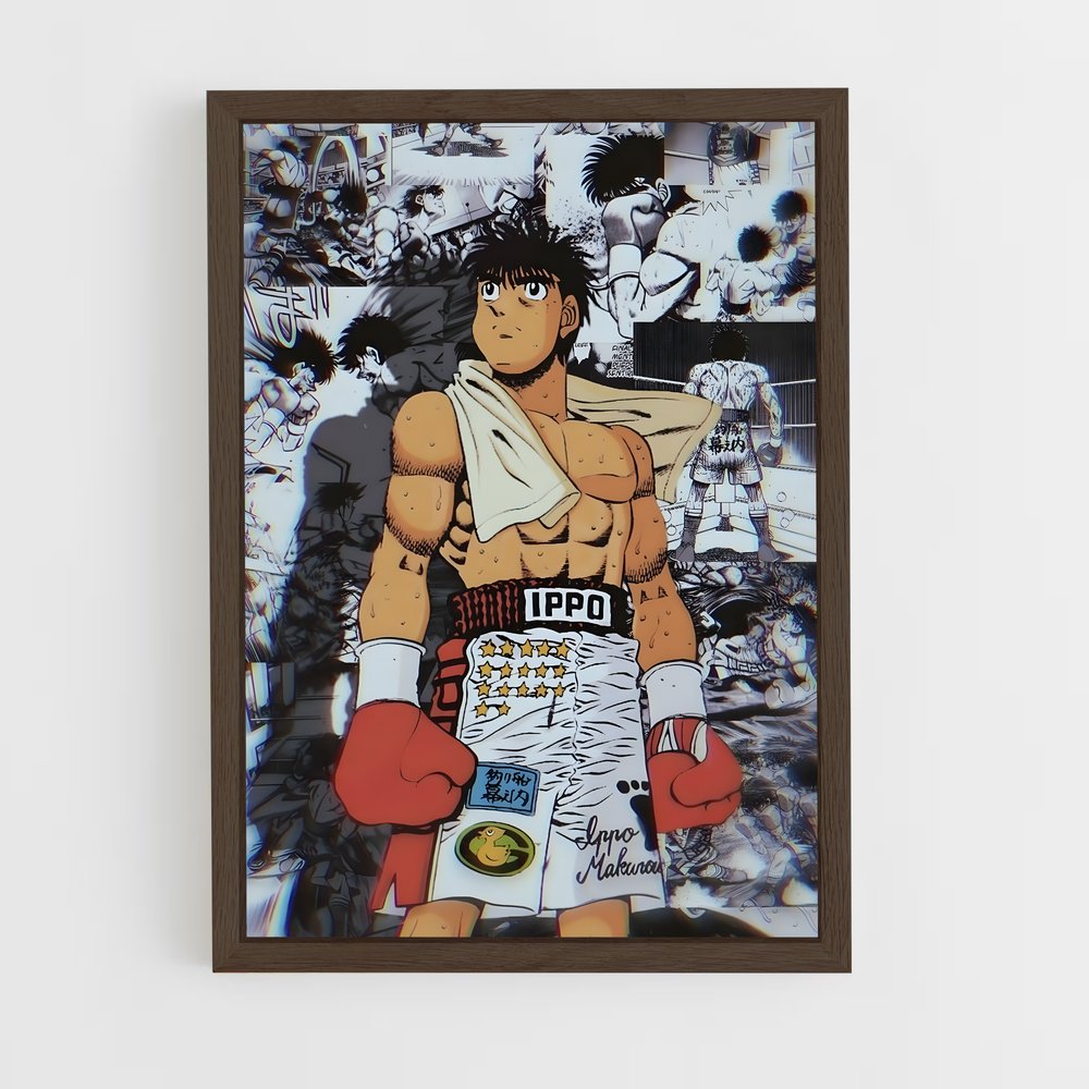 hajime-no-ippo-11 cadre Bois foncé